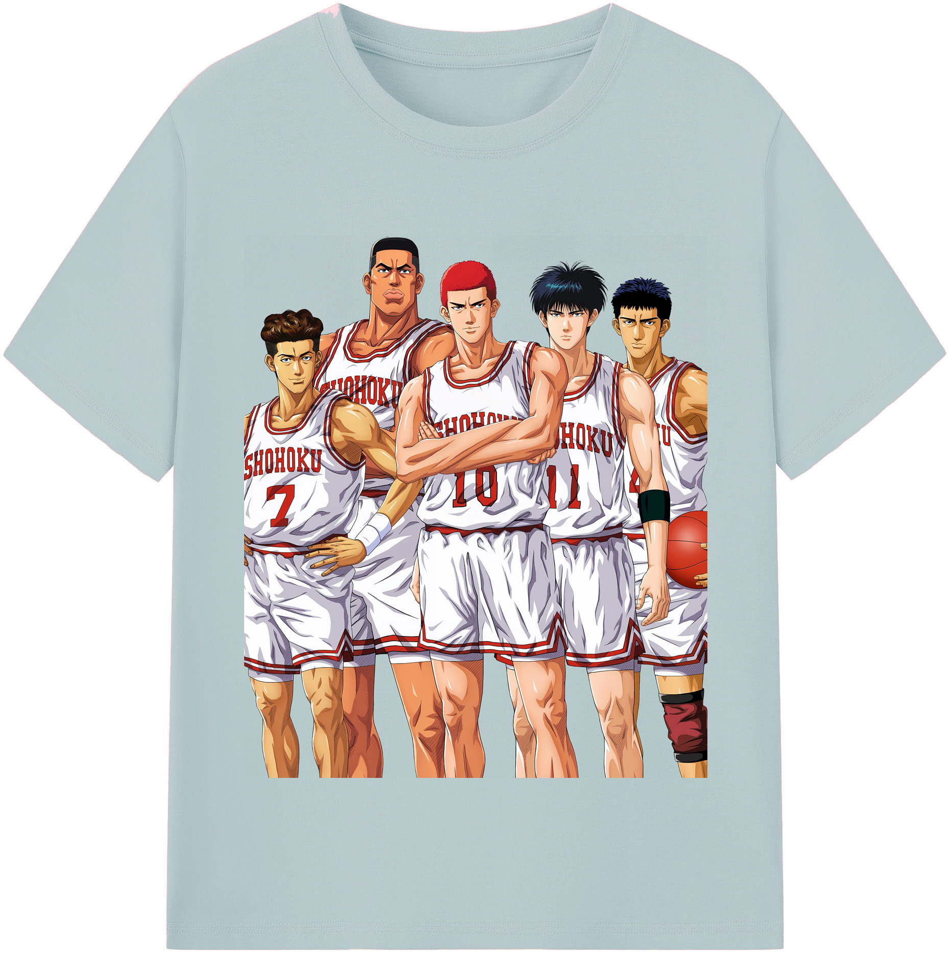 SLAM DUNK／スラムダンク 綿100％半袖Tシャツ（フロントプリント）